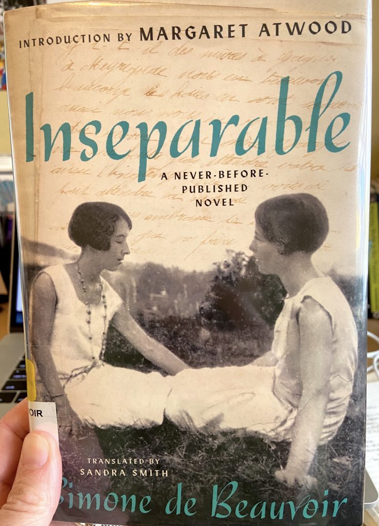 A book, titled Inseparable, by Simone de Beauvoir